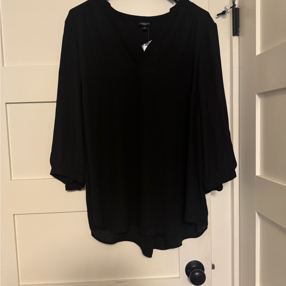 NWT Torrid Harper Georgette 3/4 Blouson Sleeve Tunic